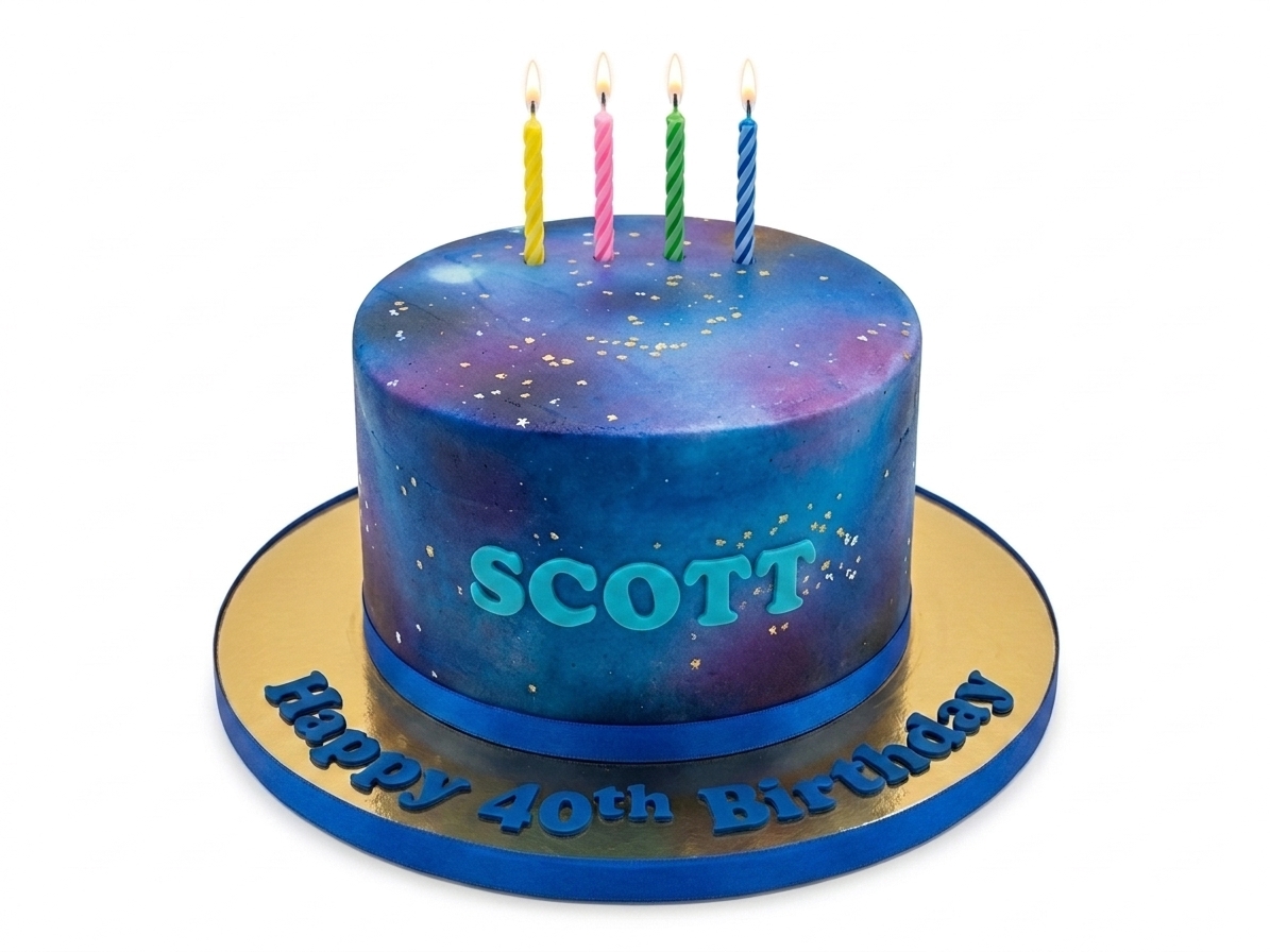 Galaxy Theme Birthday Cake