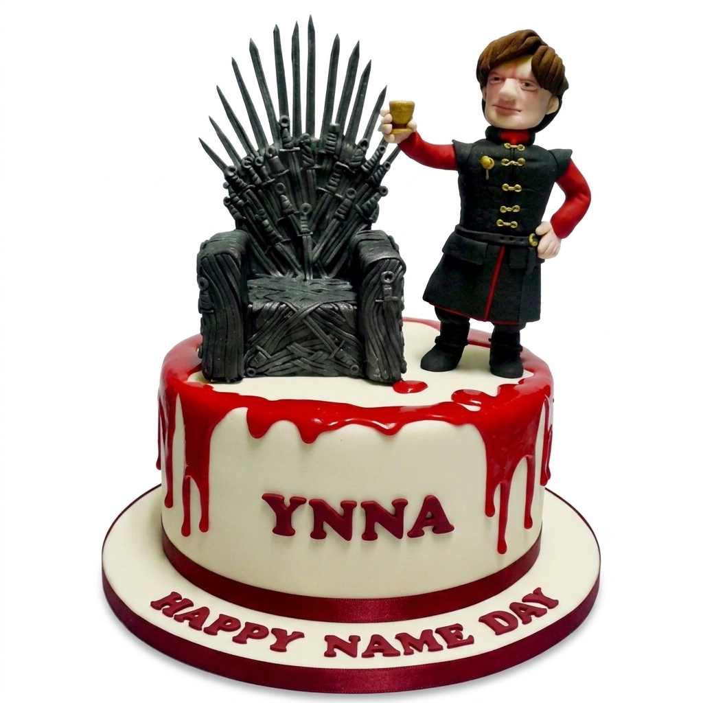Game of Thrones Birthday Cake with Iron Throne & Character