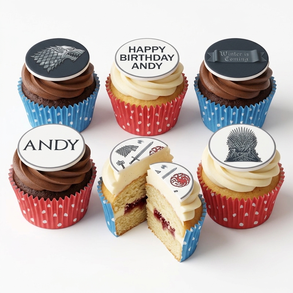 Game of Thrones Themed Birthday Cupcakes