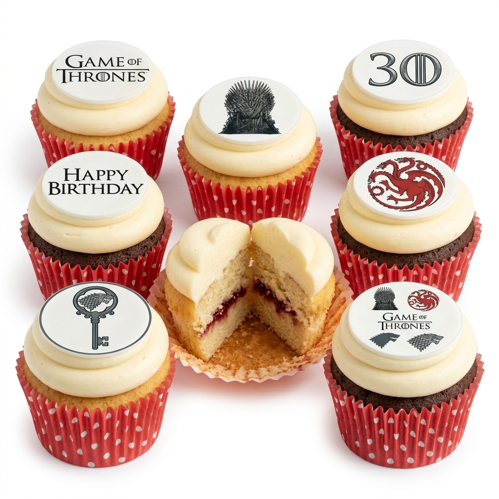 Game of Thrones Theme Birthday Cupcakes