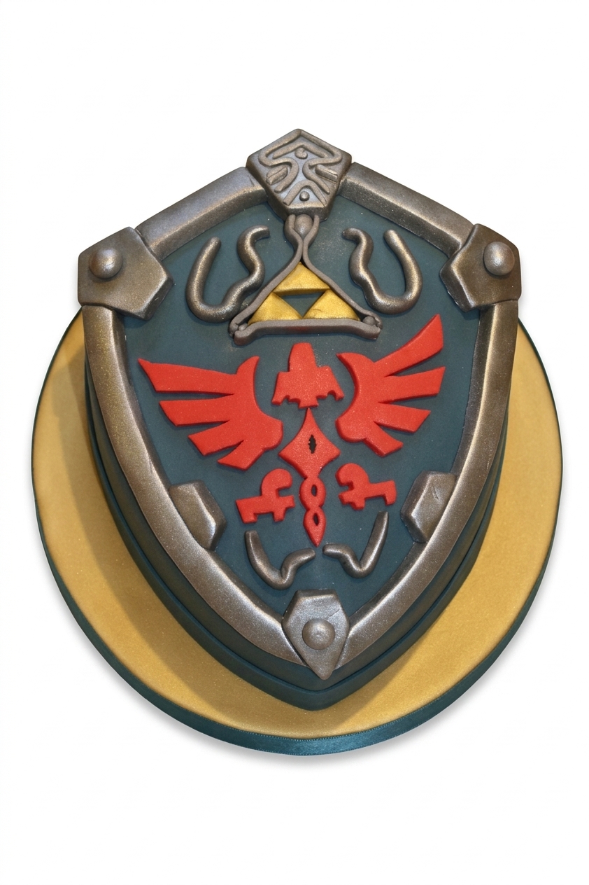 The Legend of Zelda Hylian Shield Birthday Cake