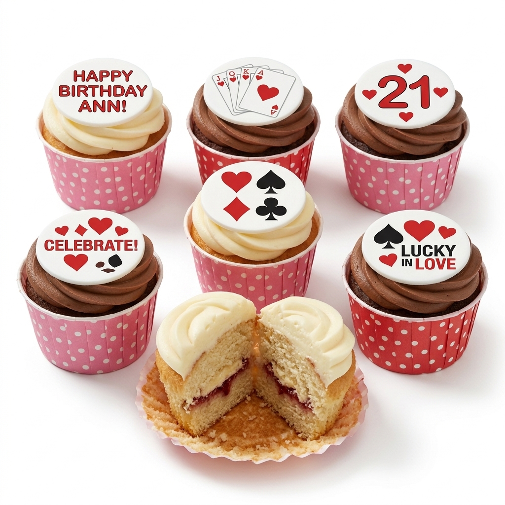 Lucky Casino Birthday Cupcakes