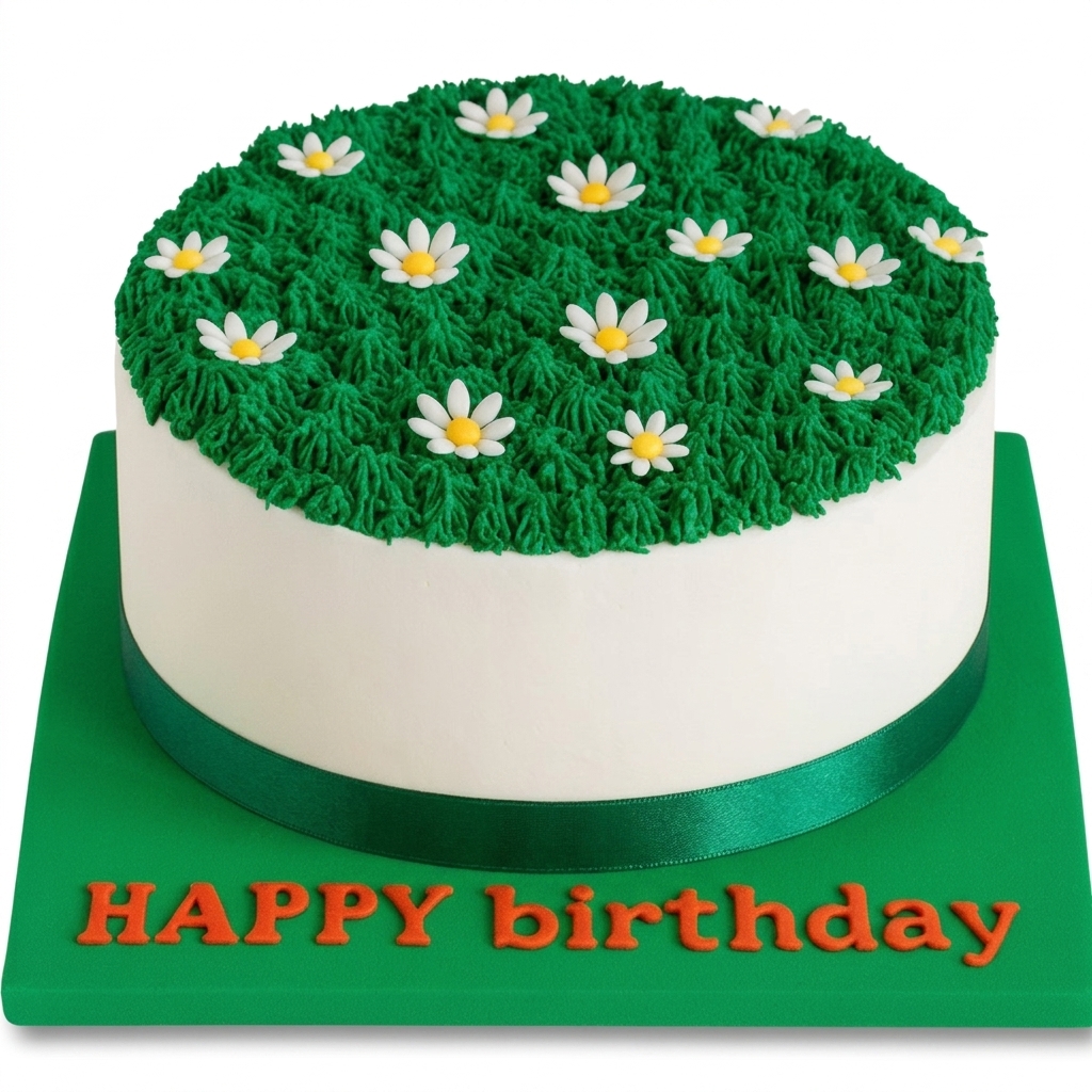 Floral Daisy Meadow Birthday Cake