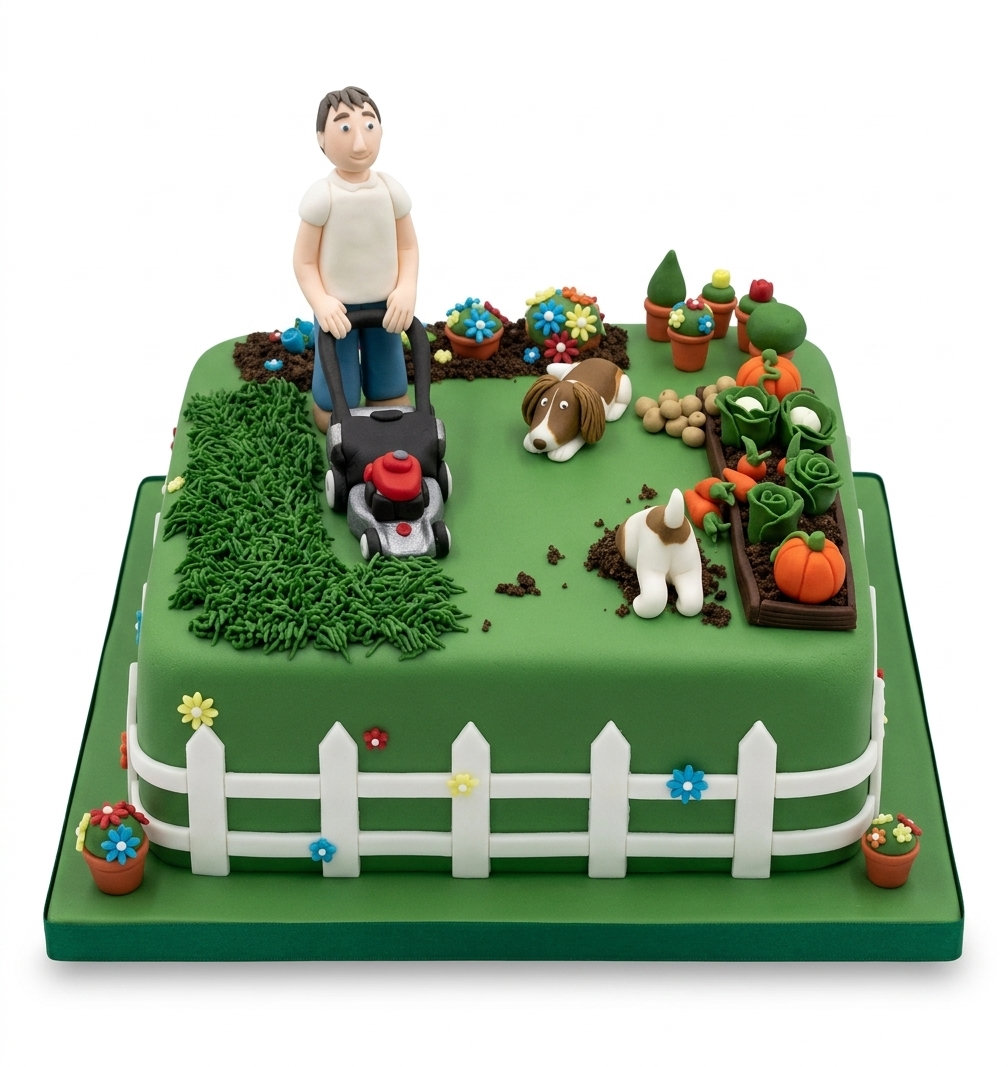 Gardening Theme Birthday Cake for Him