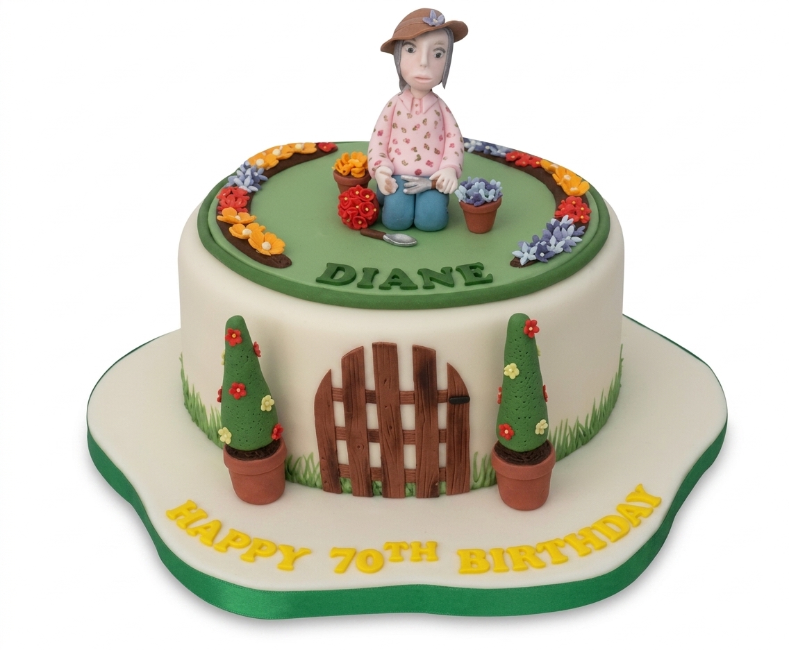 Gardening Theme Birthday Cake for Her
