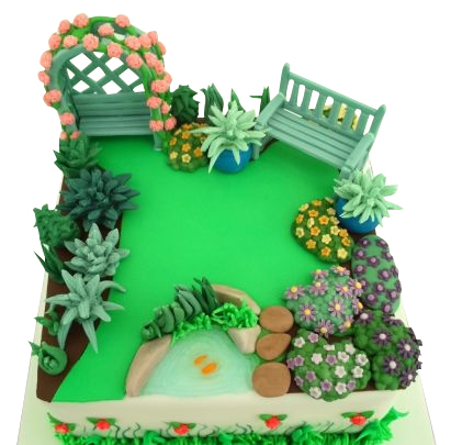 Gardener themed cake