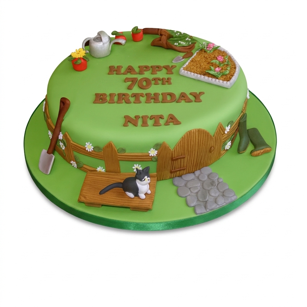 Gardening Theme Birthday Cake