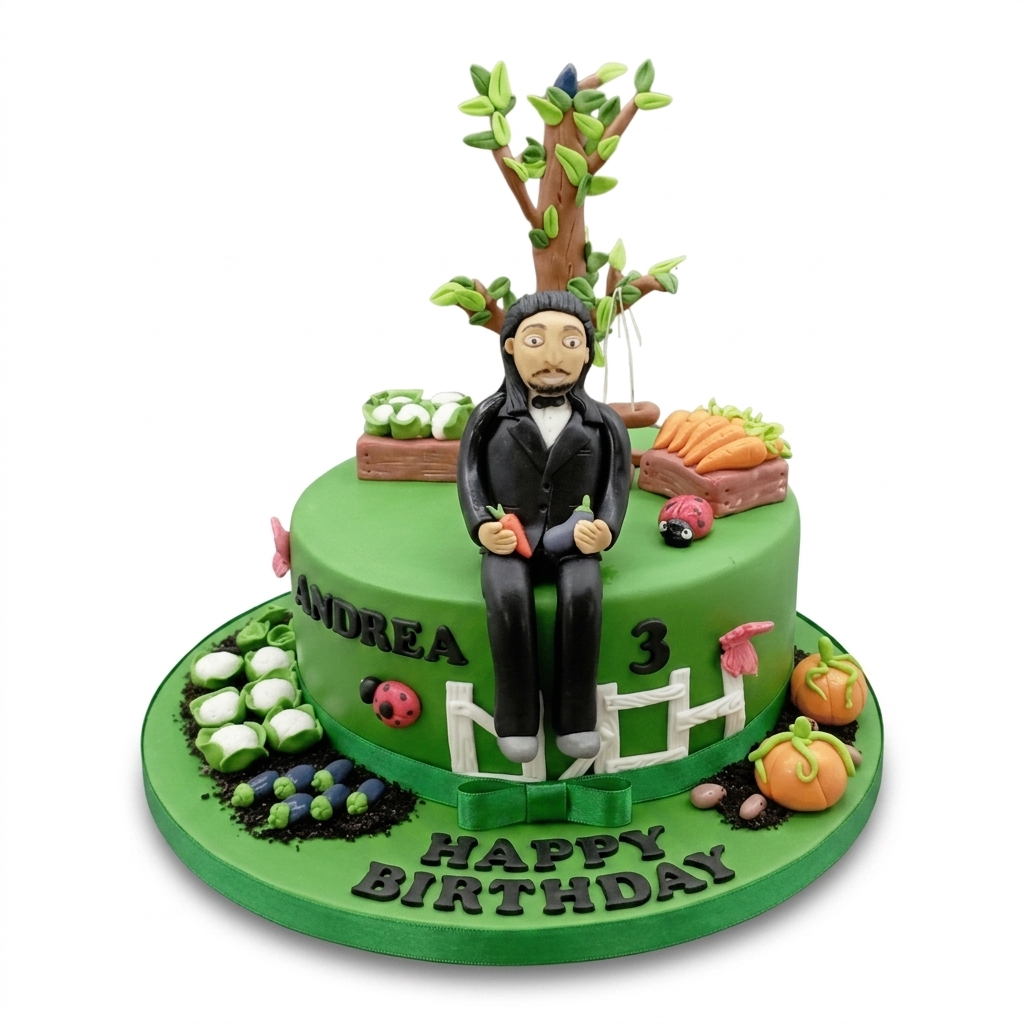 Gardener Theme Birthday Cake