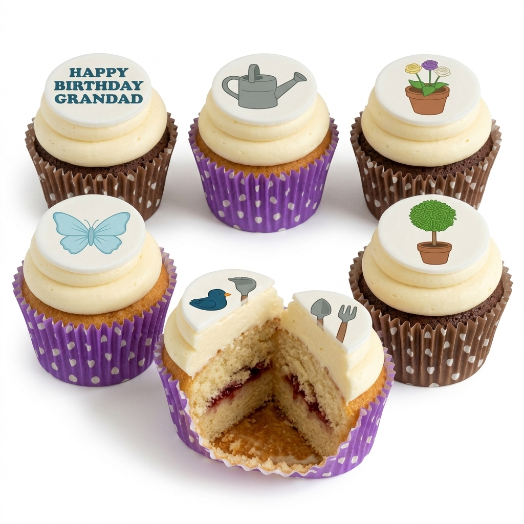 Gardening Theme Birthday Cupcakes