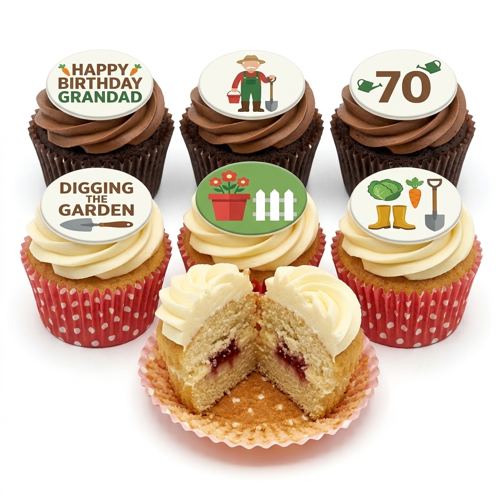 Gardening Theme Birthday Cupcakes