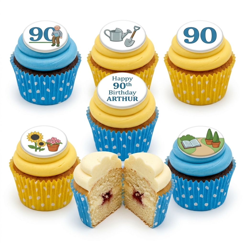 Gardening Theme Birthday Cupcakes