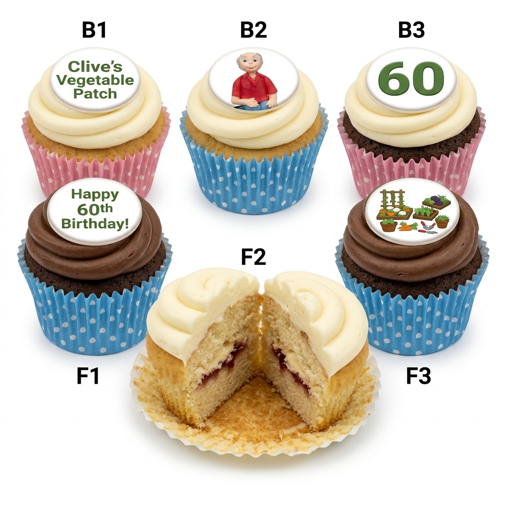 Gardening Theme Birthday Cupcakes for Him