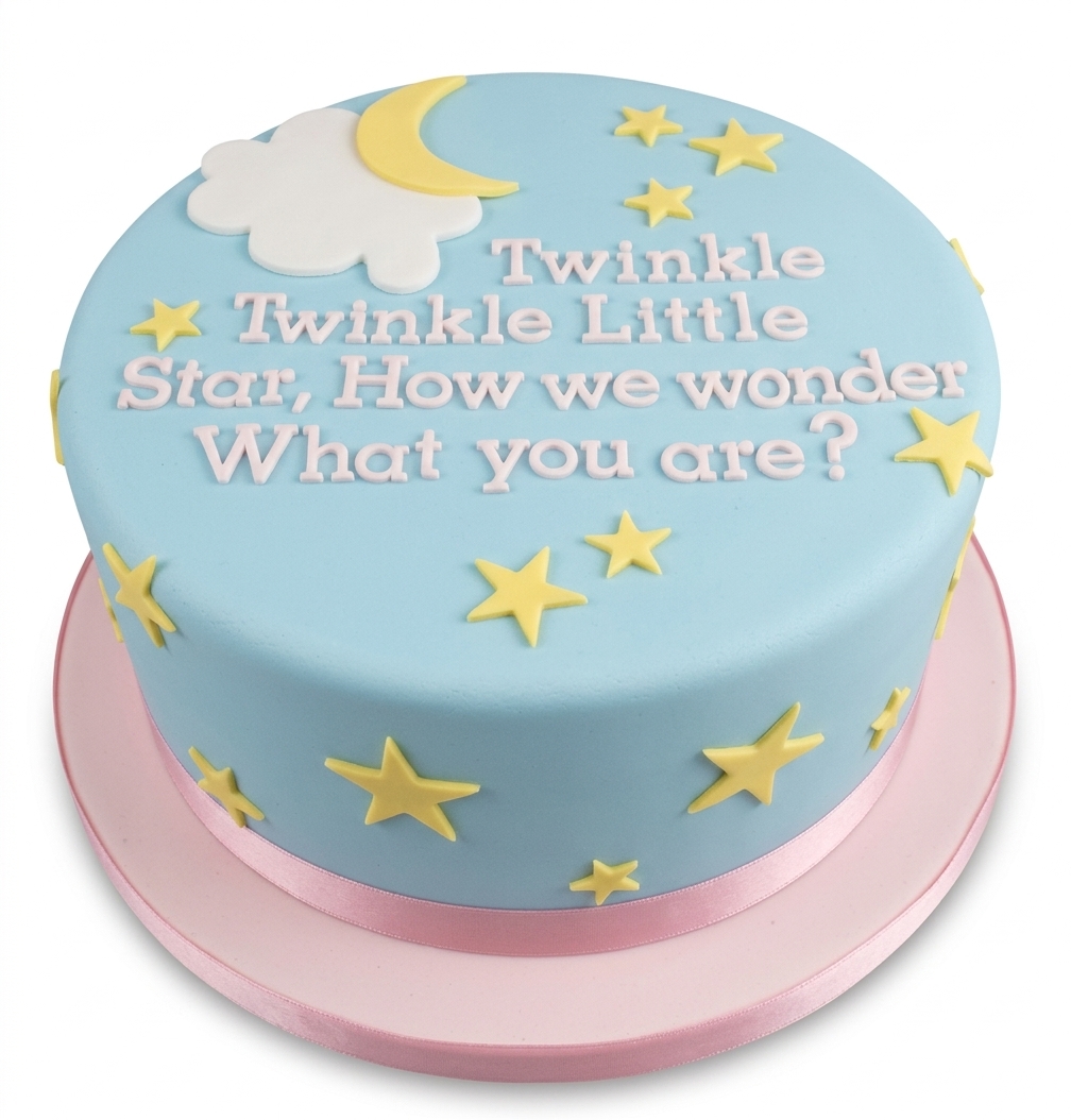 Twinkle Twinkle Gender Reveal Cake
