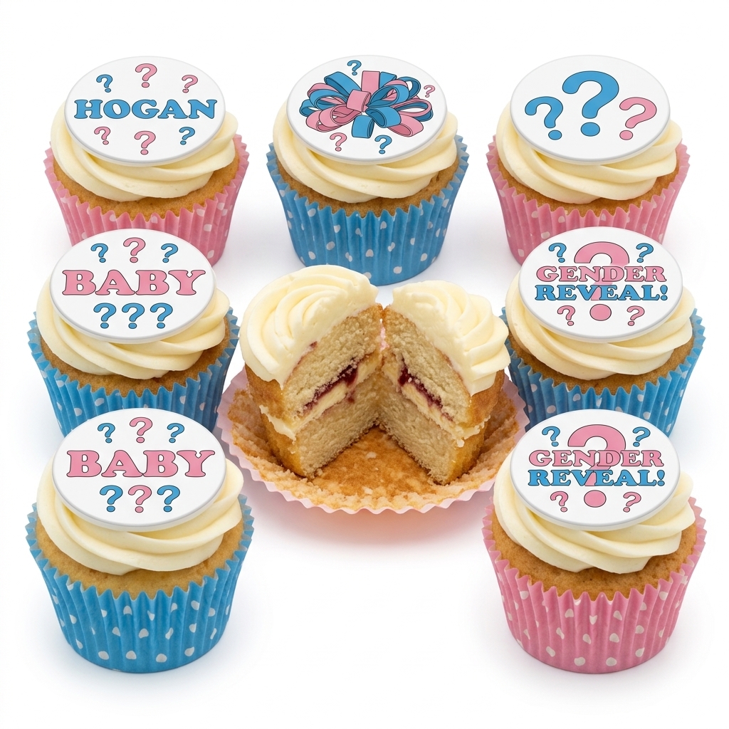 Gender Reveal Cupcakes with Hidden Centre