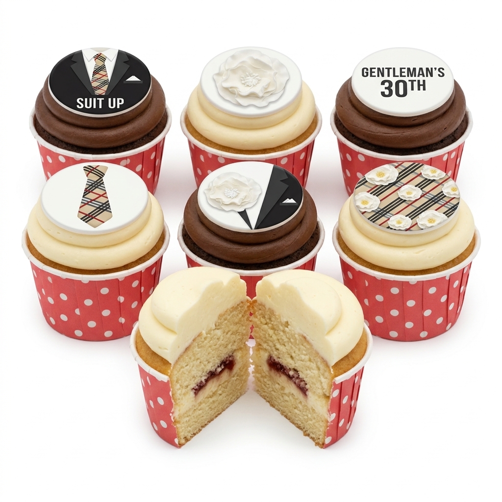 Gentleman's Birthday Cupcakes | Suit Up Theme