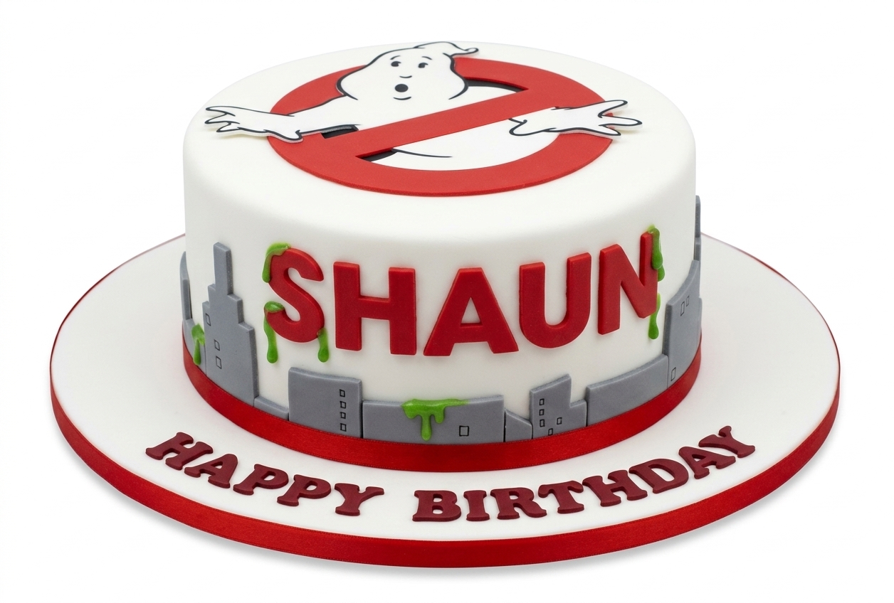 Ghostbusters Theme Birthday Cake