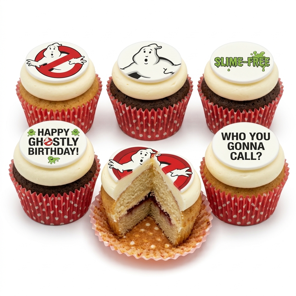 Ghostbusters Birthday Cupcakes