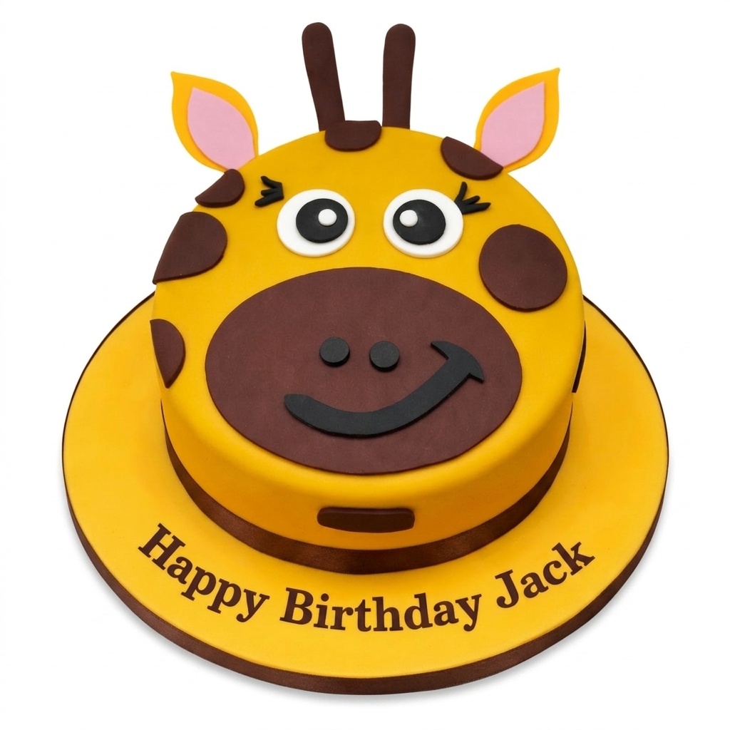 Giraffe Birthday Cake for Kids