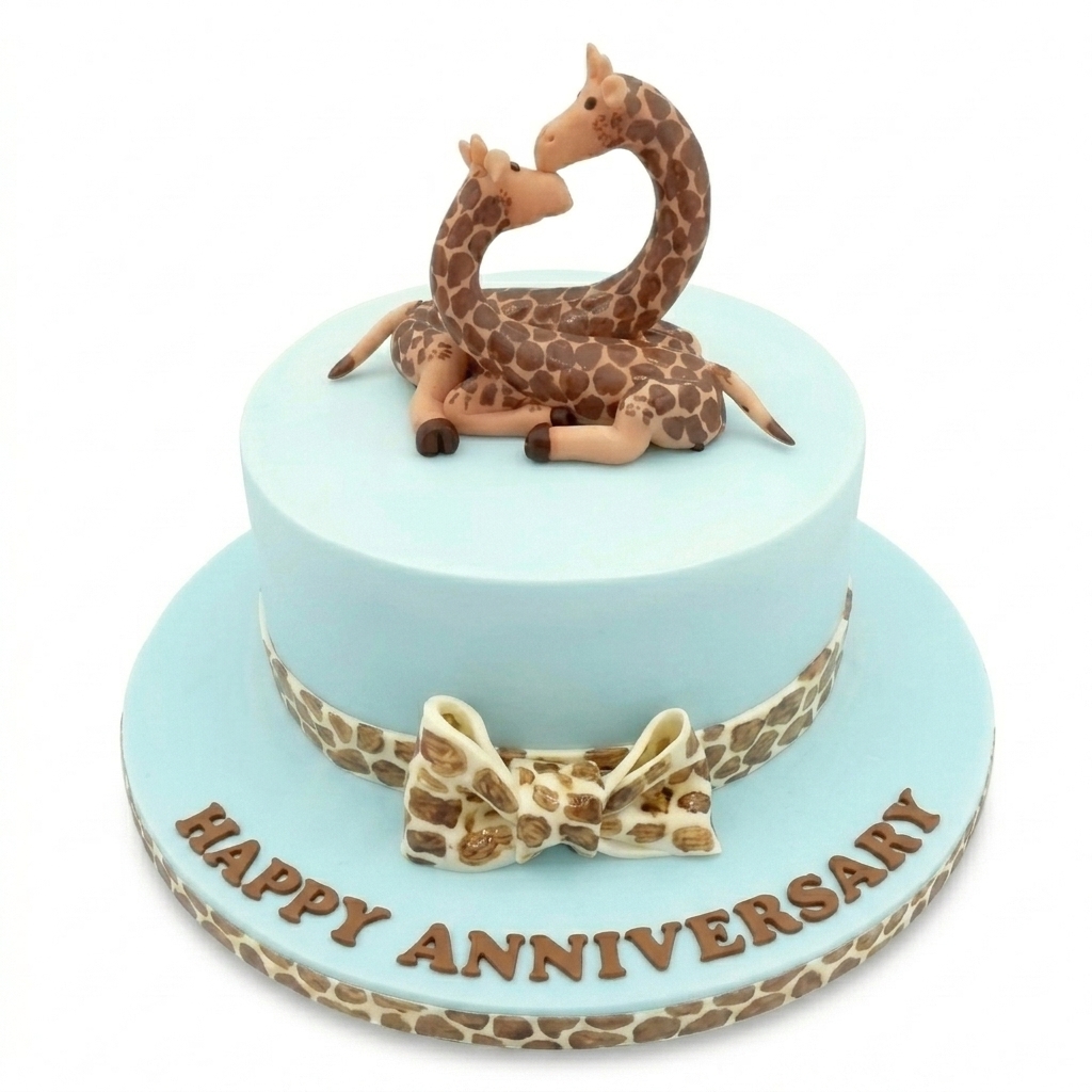 Giraffe Anniversary Cake