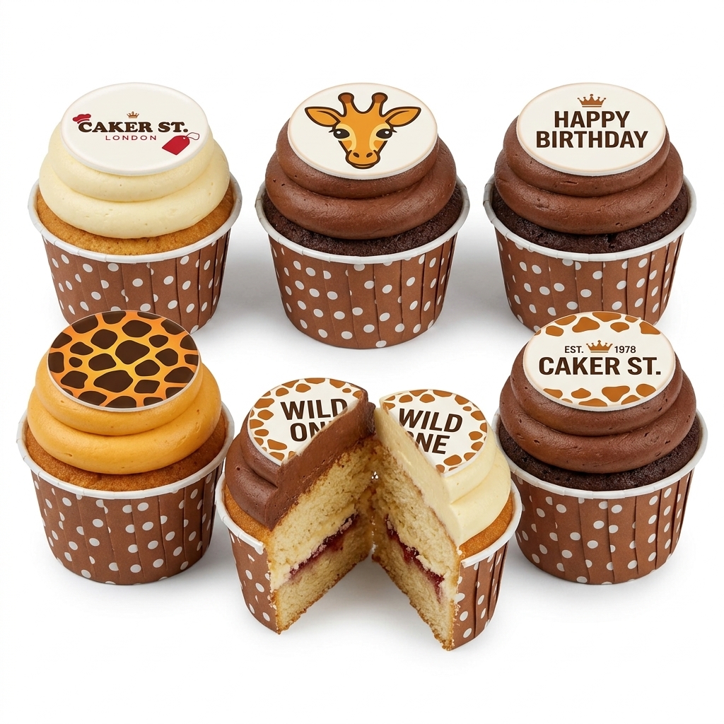 Wild One Jungle Safari 1st Birthday Cupcakes
