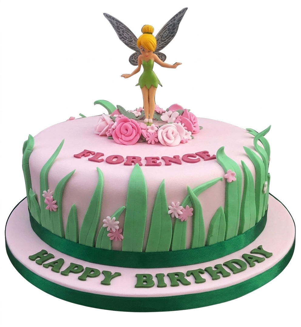 Tinkerbell Fairy Garden Birthday Cake