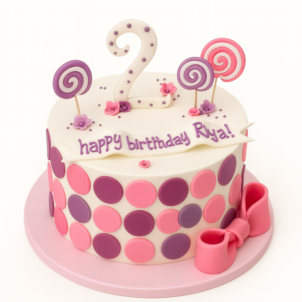 Girls 2nd Birthday Cake