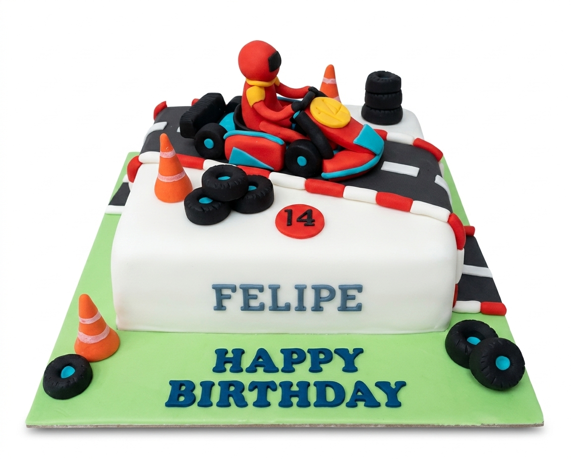 Go-Kart Racing Birthday Cake