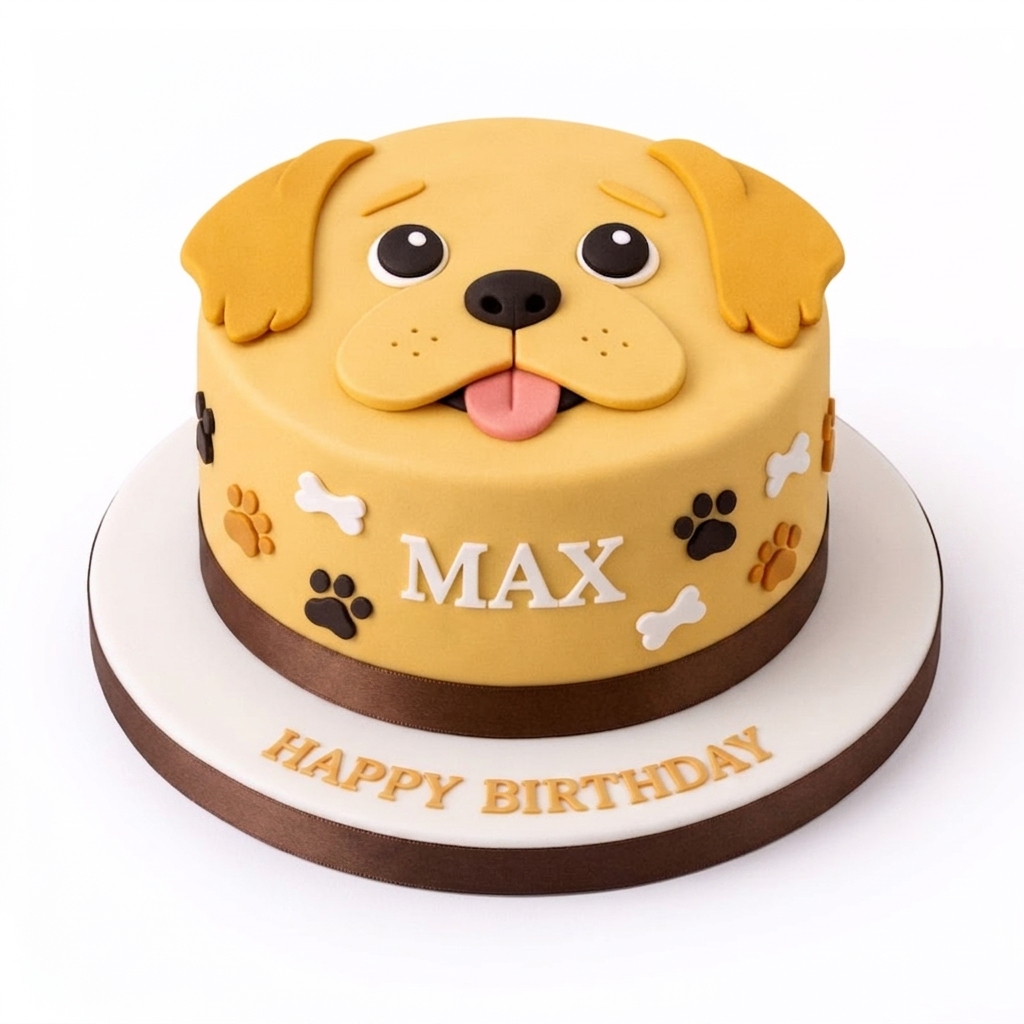 Cute Puppy Dog Birthday Cake