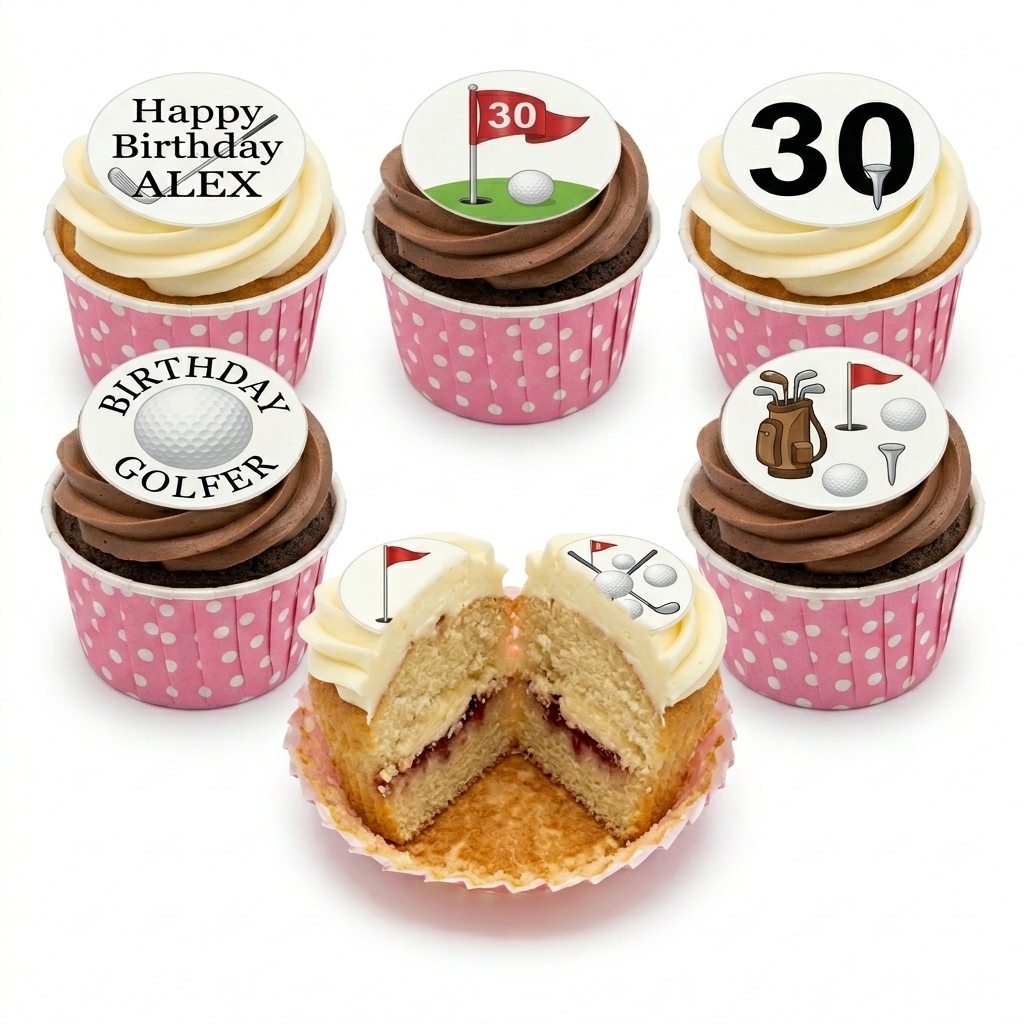 Golf Theme Birthday Cupcakes for Him