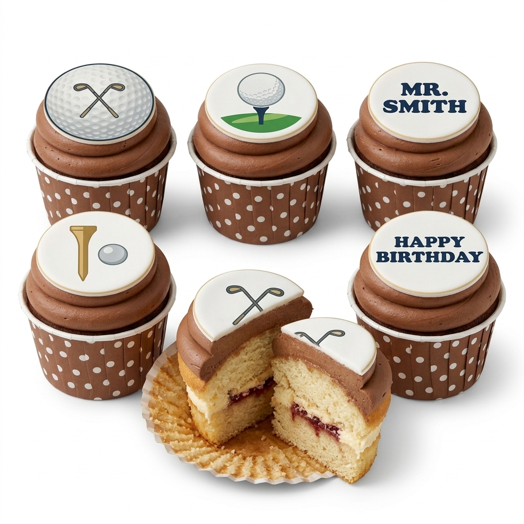 Golf Birthday Cupcakes for Him