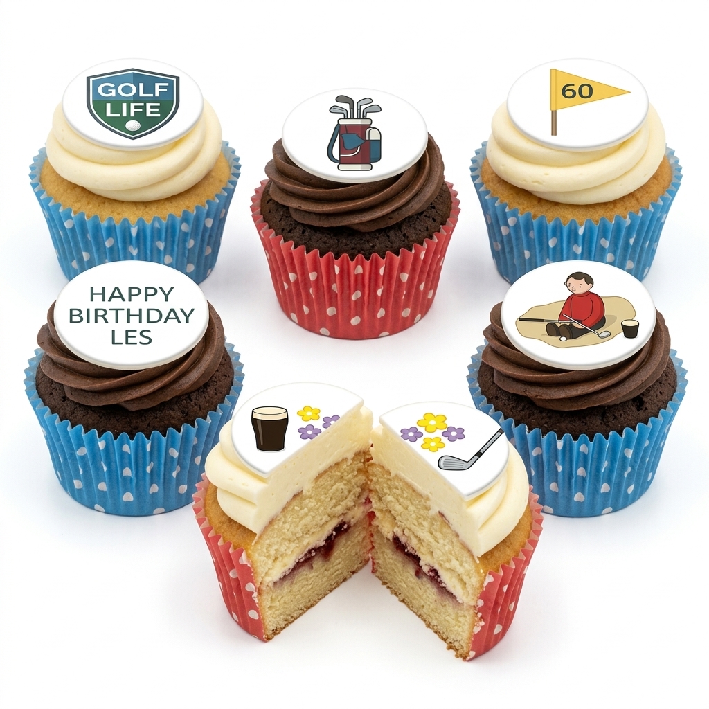Golf Theme Birthday Cupcakes for Him