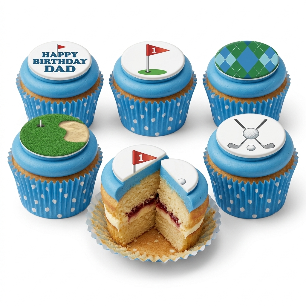 Golf Theme Birthday Cupcakes