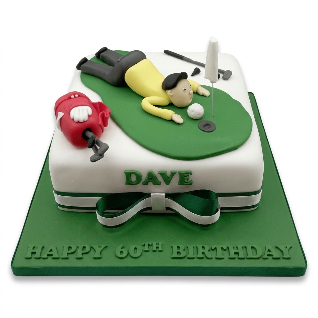 Golf Theme Birthday Cake for Men