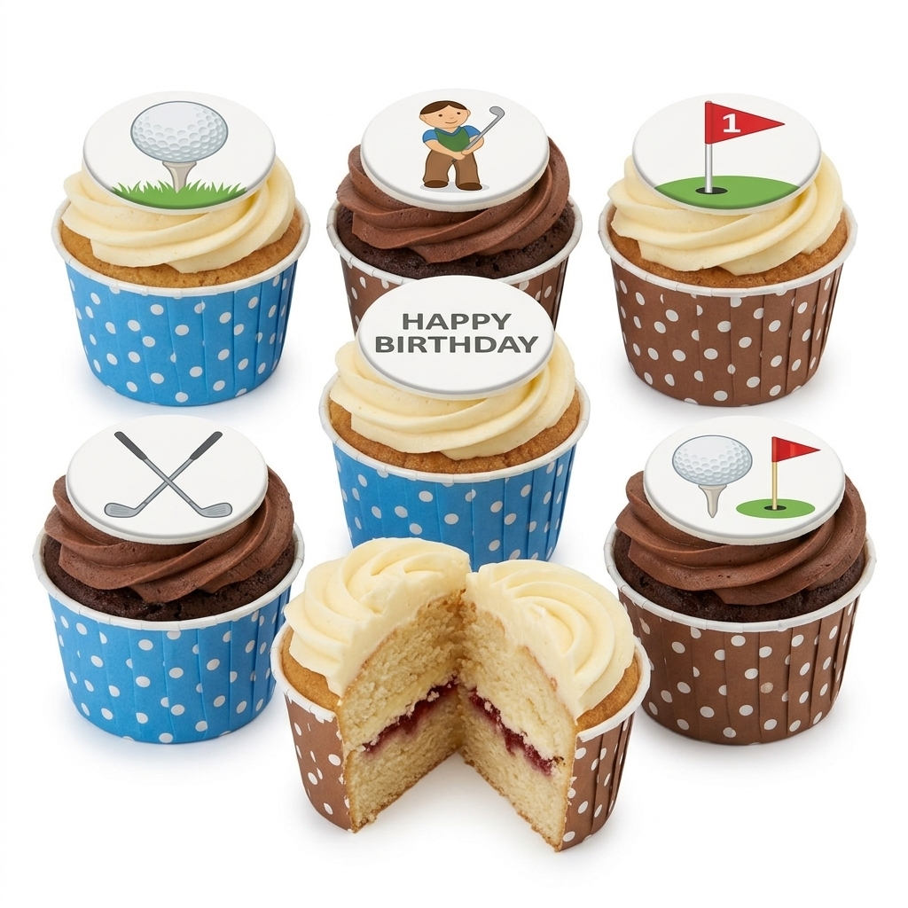 Golf Theme Birthday Cupcakes