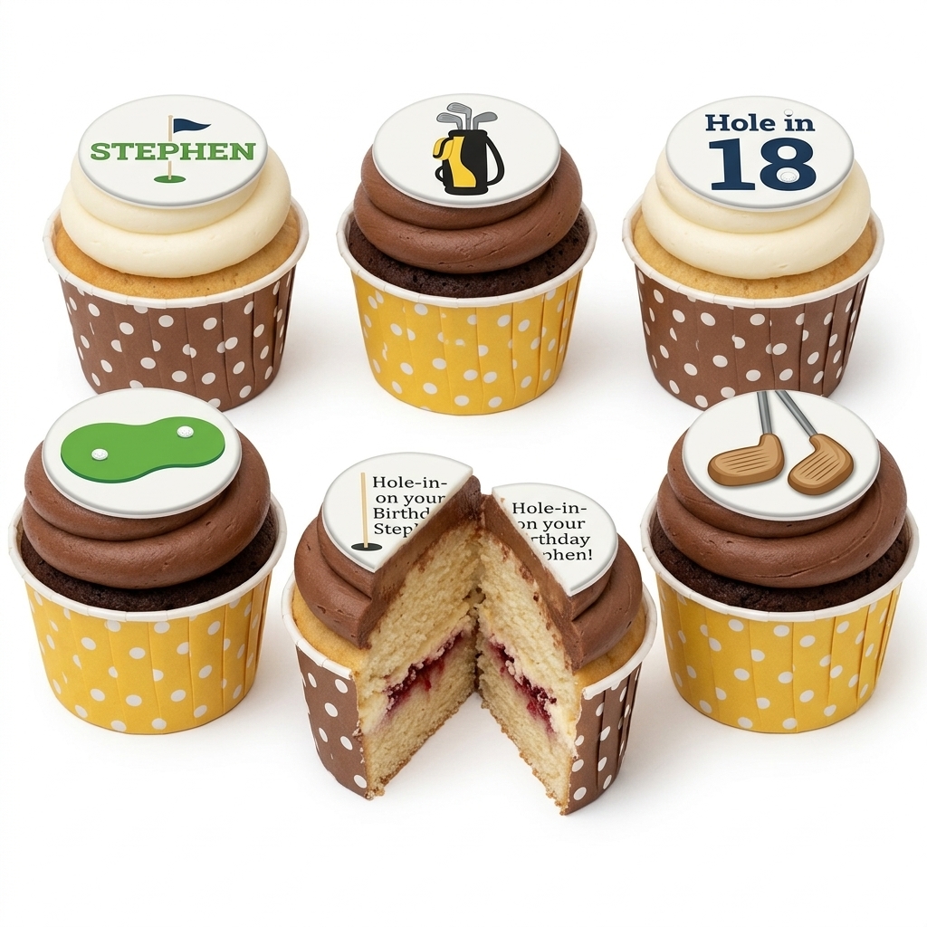 Golf Theme Birthday Cupcakes for Him