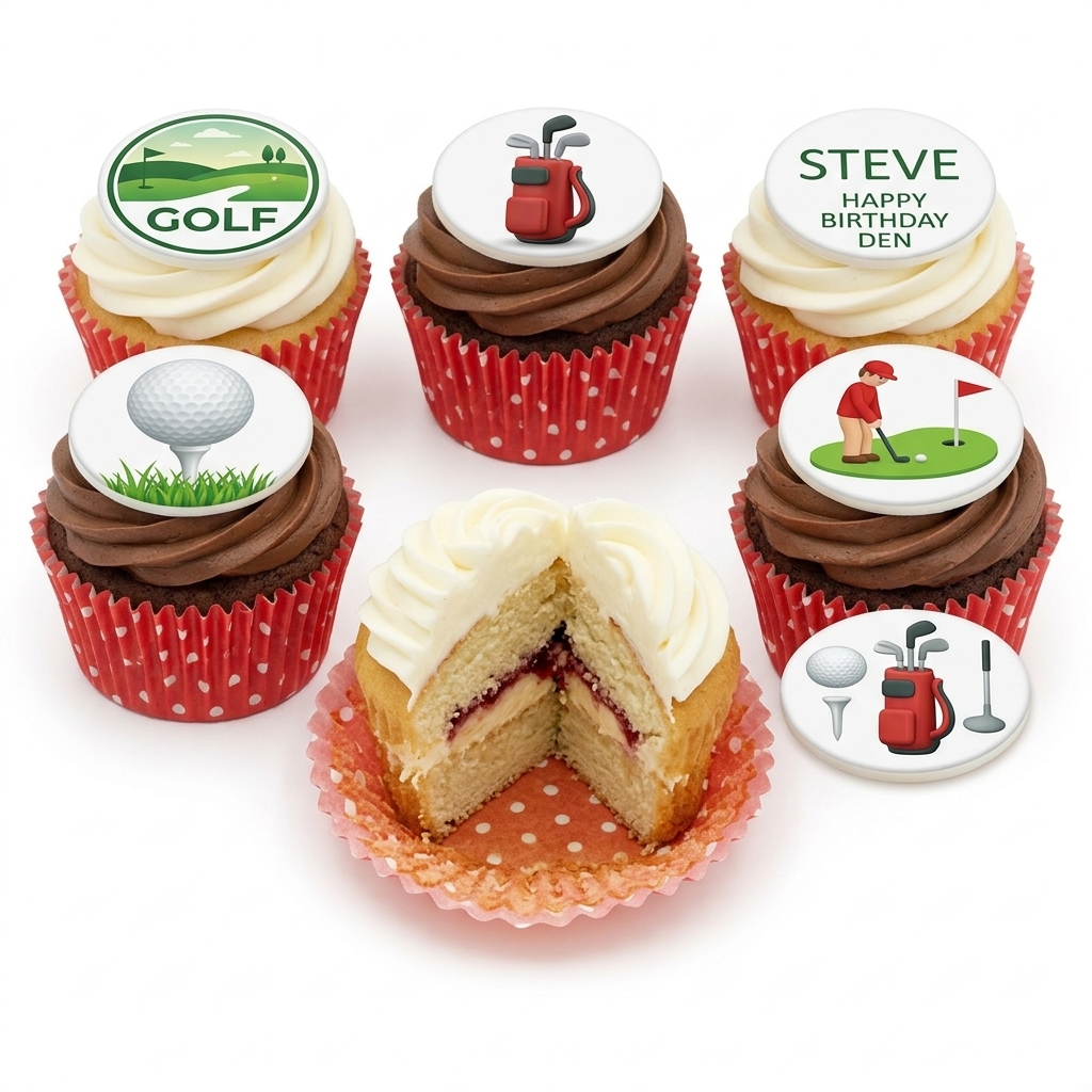 Golf Theme Birthday Cupcakes