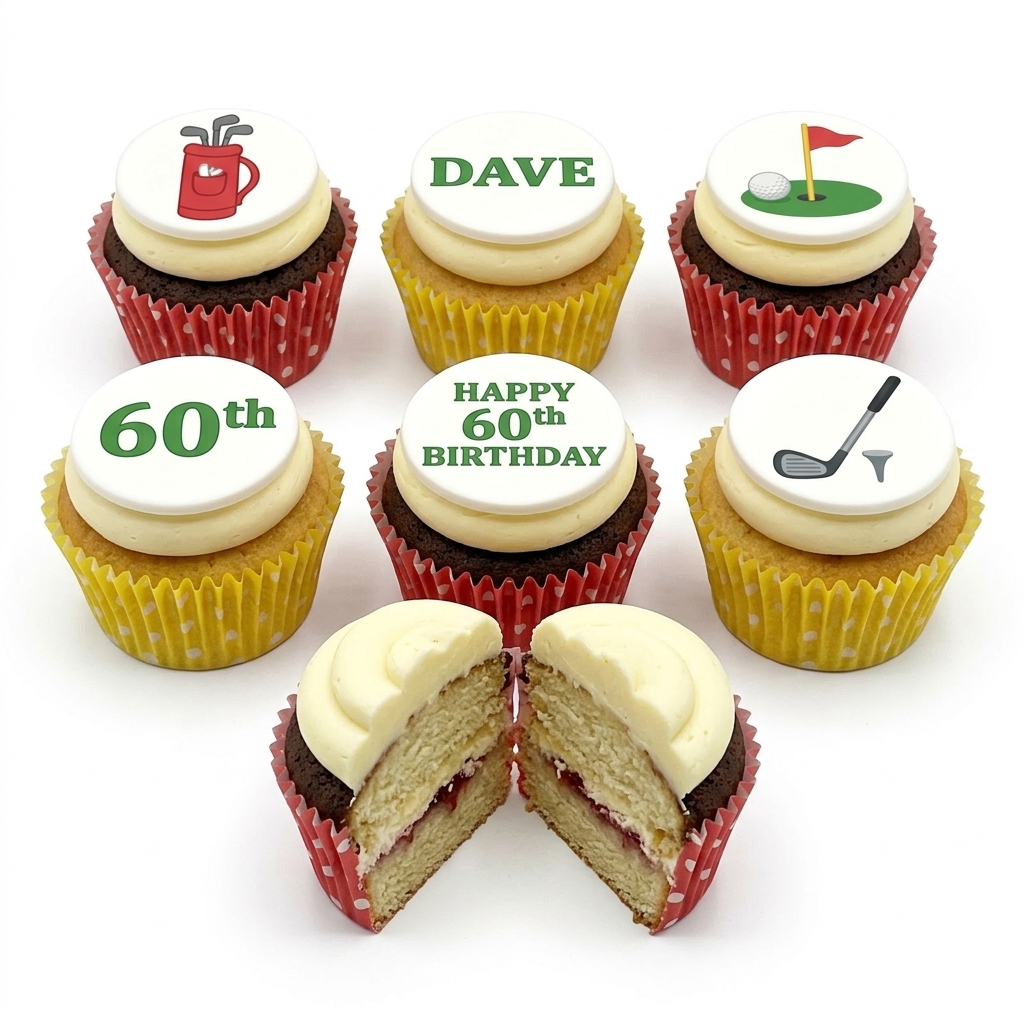 Golf Theme Birthday Cupcakes for Him