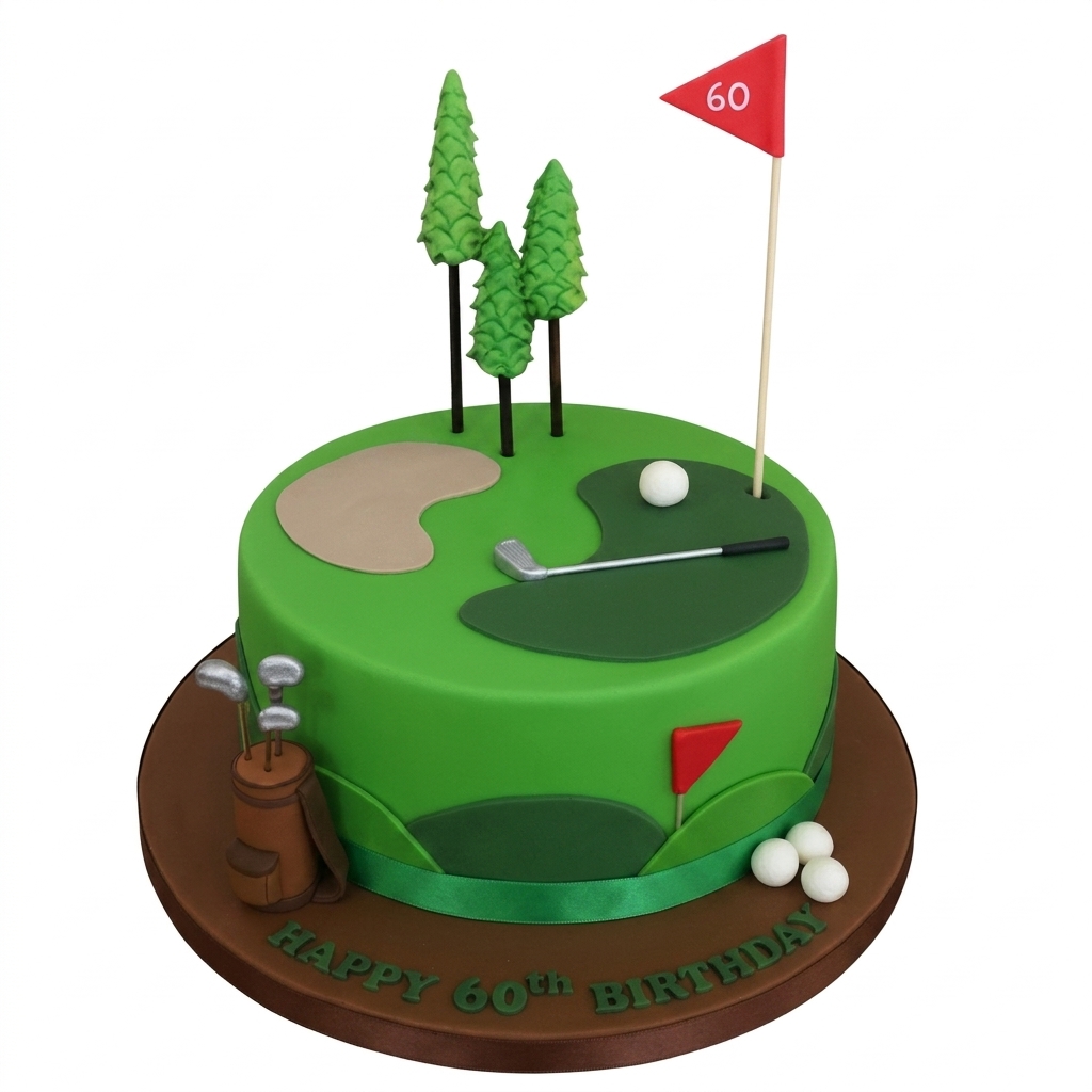 Golf Theme Birthday Cake