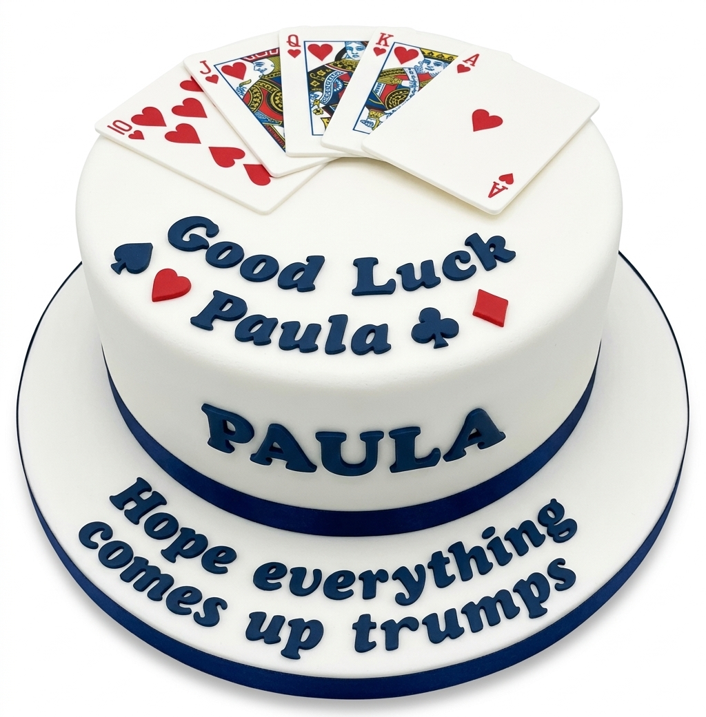 Playing Card Birthday Cake | Custom Message & Name