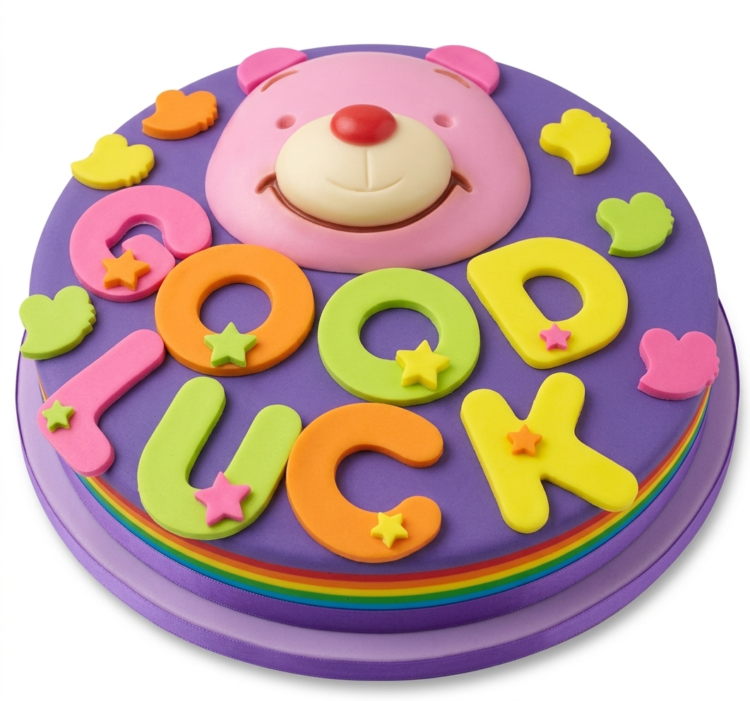 Teddy Bear Rainbow Celebration Cake