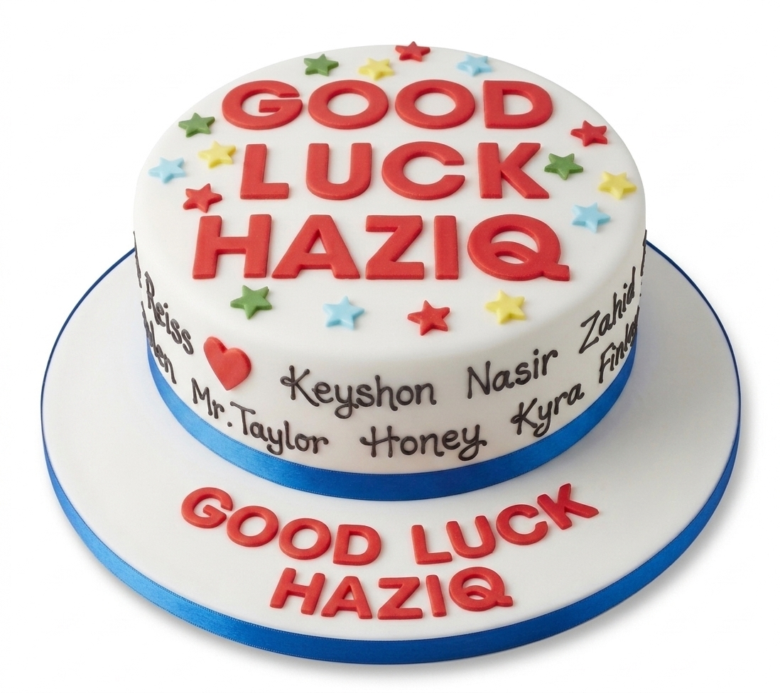 Personalised Good Luck Celebration Cake