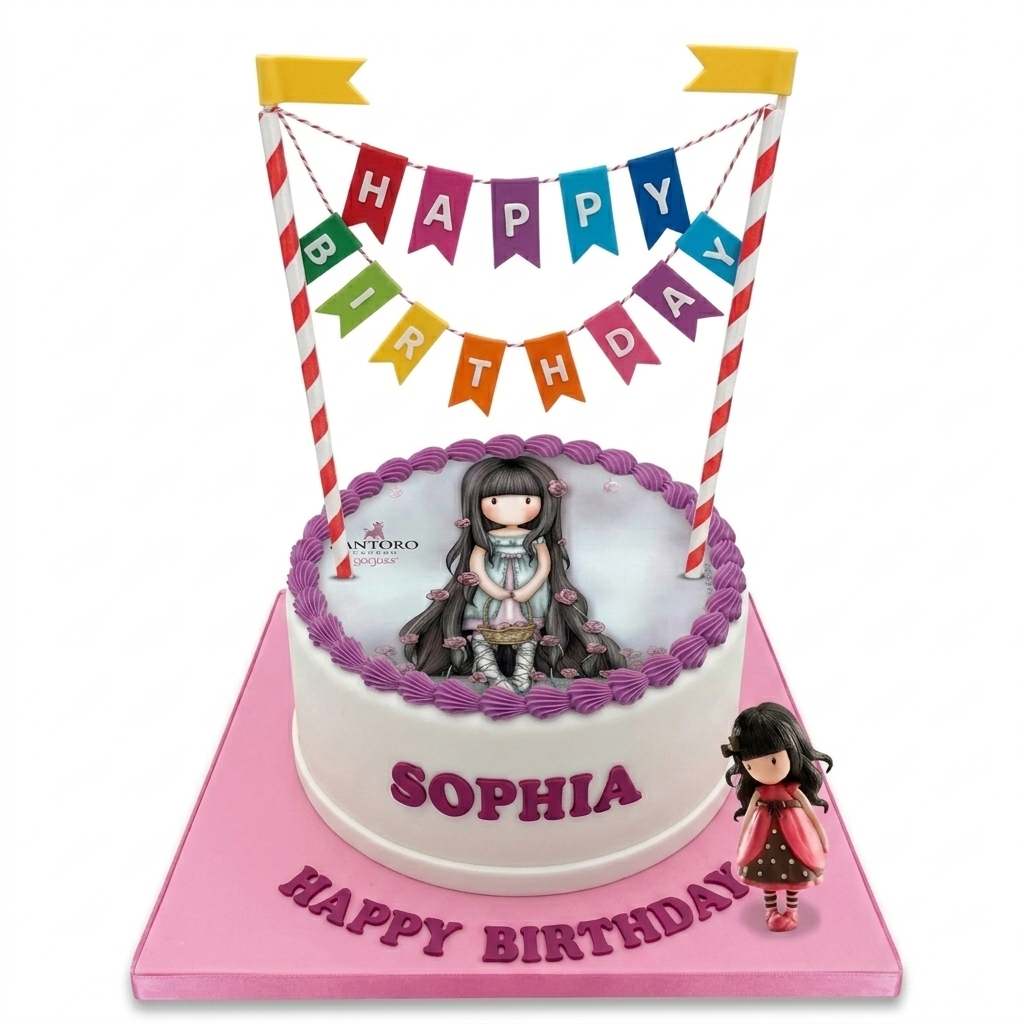 Gorjuss Doll Birthday Cake for Girls