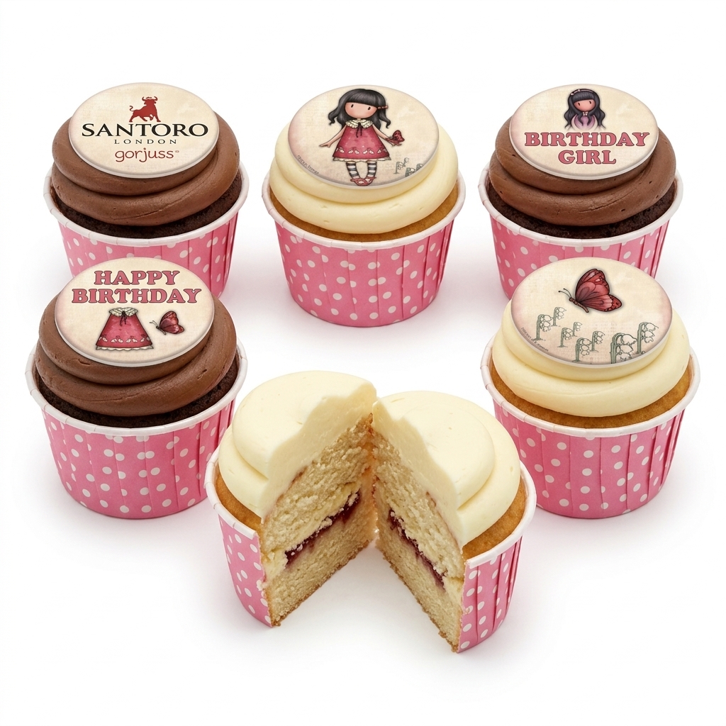 Gorjuss Birthday Cupcakes for Girls