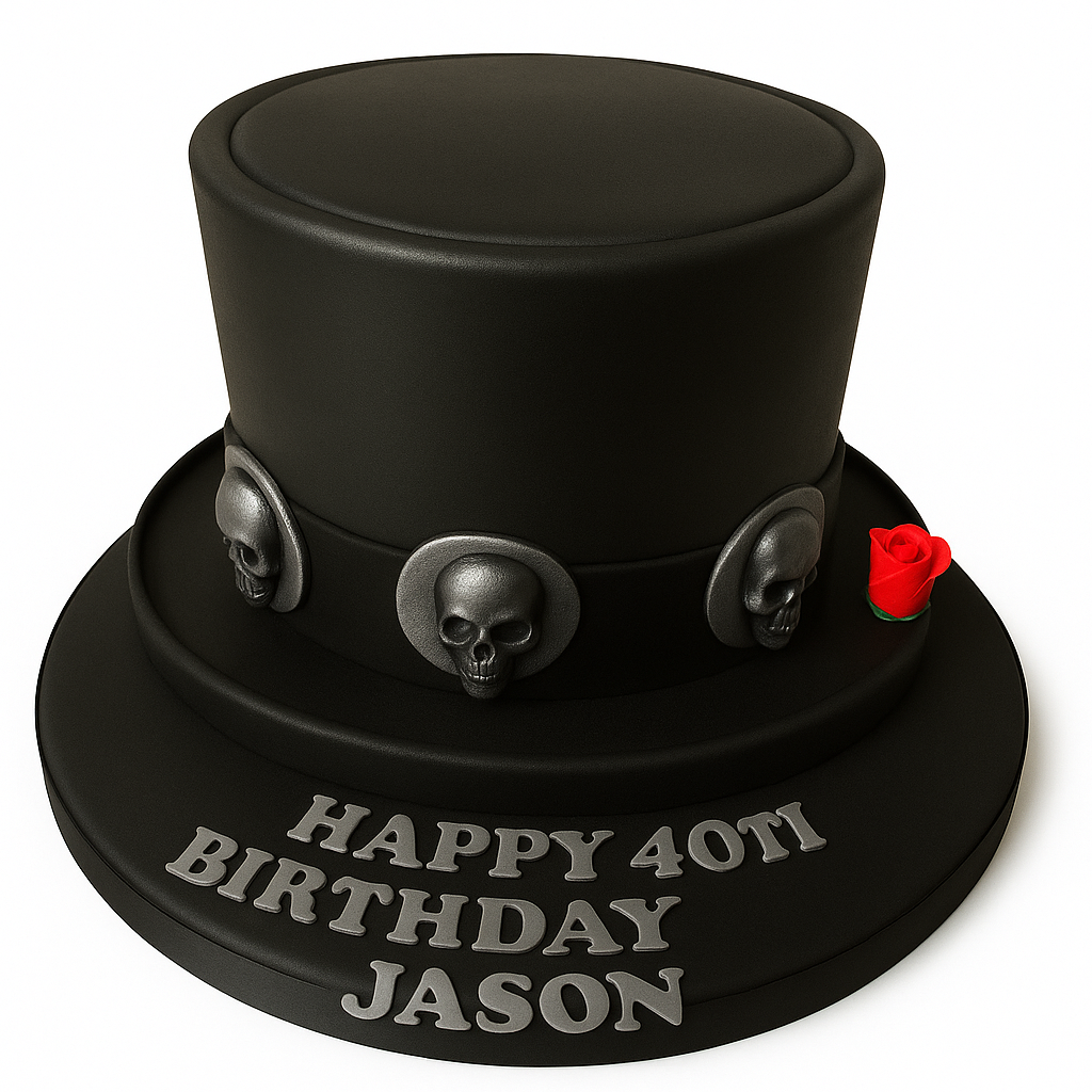 Gothic Skull Birthday Cake