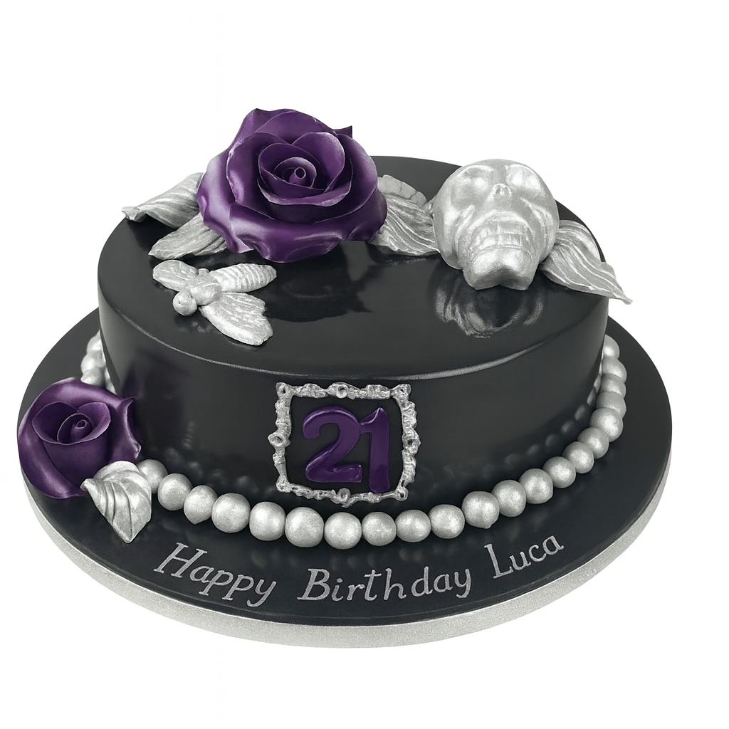 Gothic Skull Birthday Cake