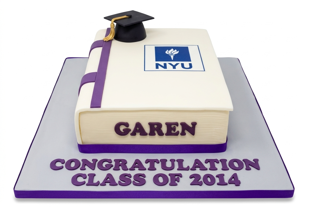 University Graduation Book Cake