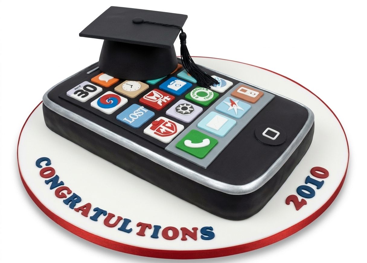 Smartphone Theme Graduation Cake
