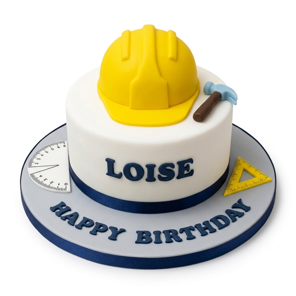 Construction Theme Birthday Cake