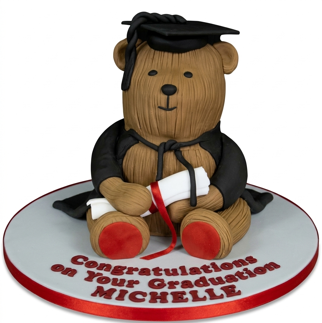 Teddy Bear Graduation Celebration Cake
