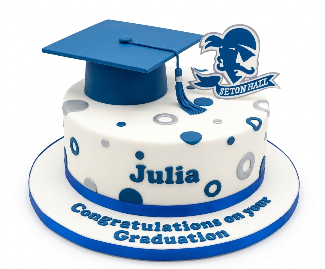 Personalised Graduation Cake with Cap & Tassel
